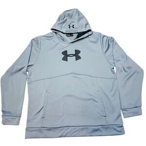 Under Armour Hoodie Mens XXL Loose Fit Gray Pullover Loose Fit Athletic Logo